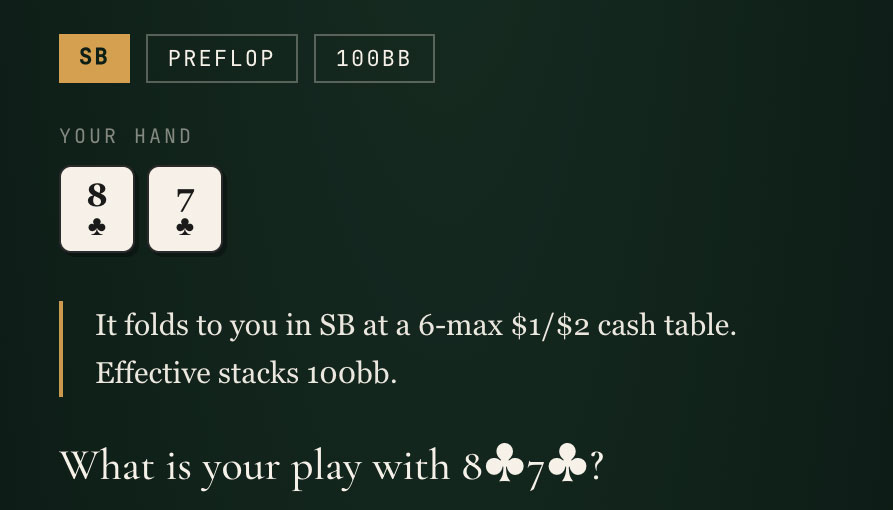 Play Real Poker Scenarios